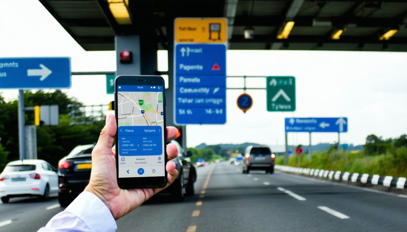 Mobile app for managing toll payments